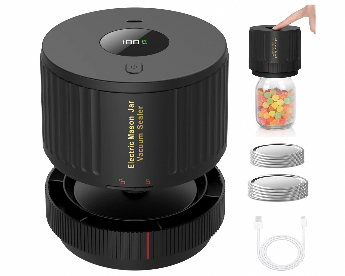 Magic electric mason jar sealer - Bevelse