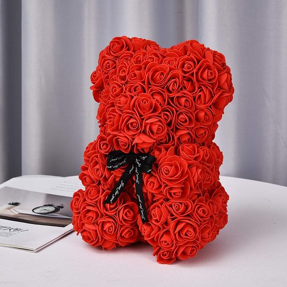 Best Red Rose Bear Gift 25cm/10 inch 